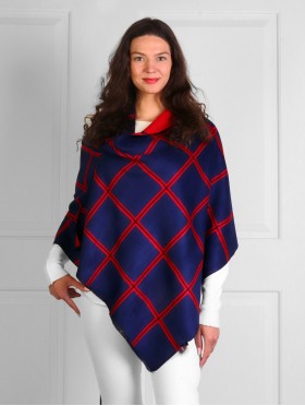 Trendy Plaid Reversible Scarf/Cape